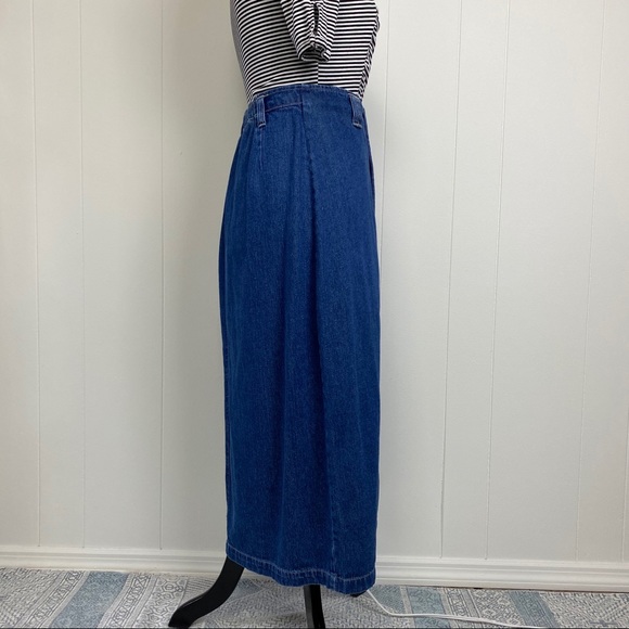 Vintage Blass Sport Denim Button Front Skirt 6P - Picture 8 of 15